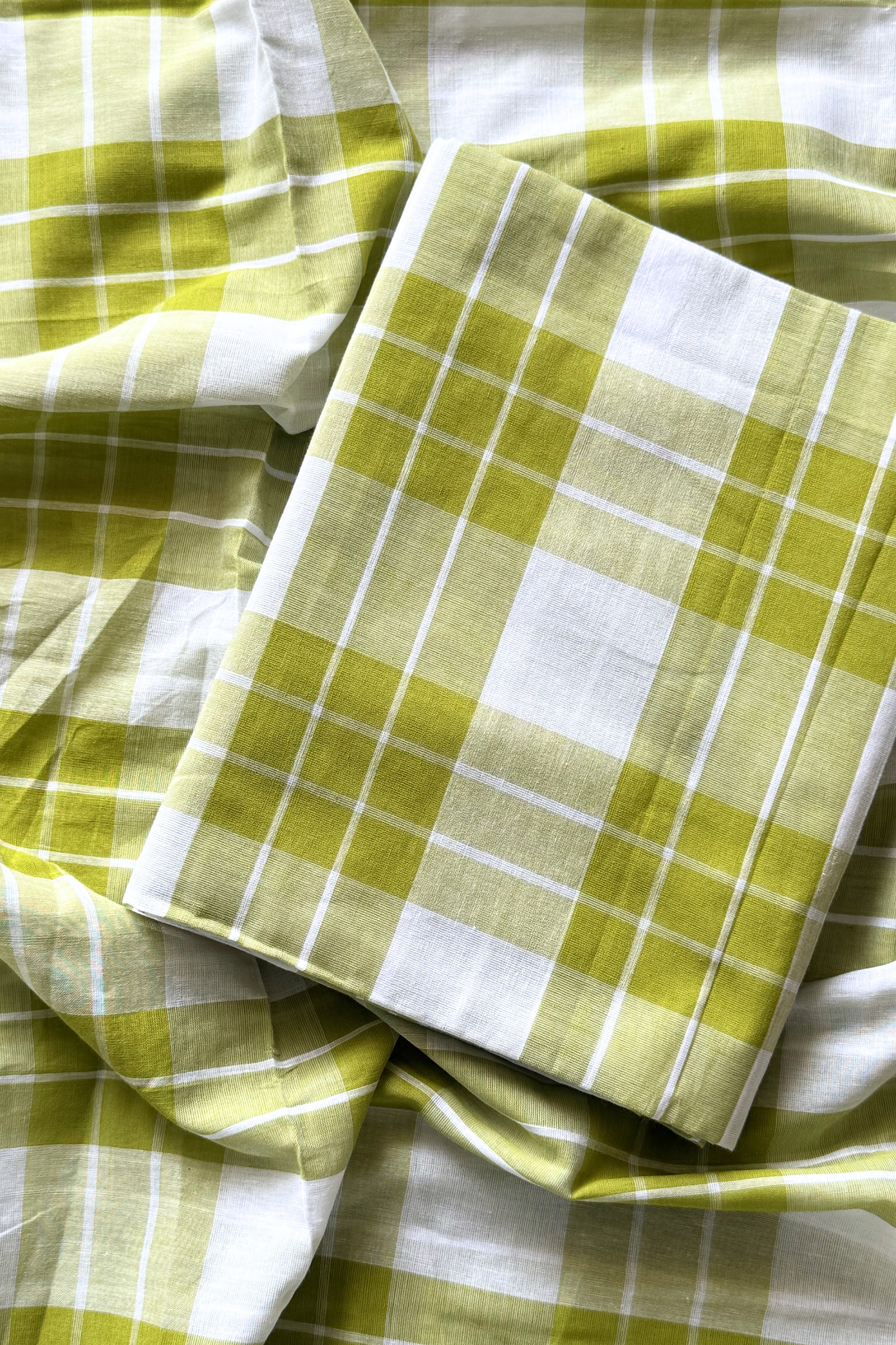Cotton Jamdani 2 Pc Set –  Parrot green