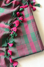 cotton Jamdani 2 Pc Set –  Green And Pink