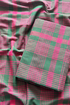 cotton Jamdani 2 Pc Set –  Green And Pink