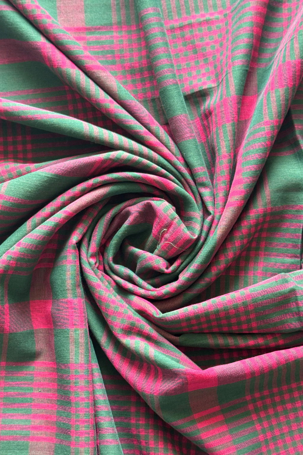 cotton Jamdani 2 Pc Set –  Green And Pink