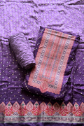 Royal Purple Banarasi Bandhej