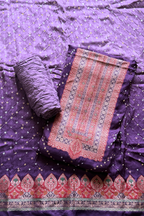 Royal Purple Banarasi Bandhej