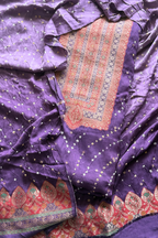 Royal Purple Banarasi Bandhej