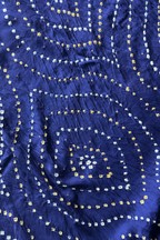 Royal Blue Banarasi Bandhej Elegance