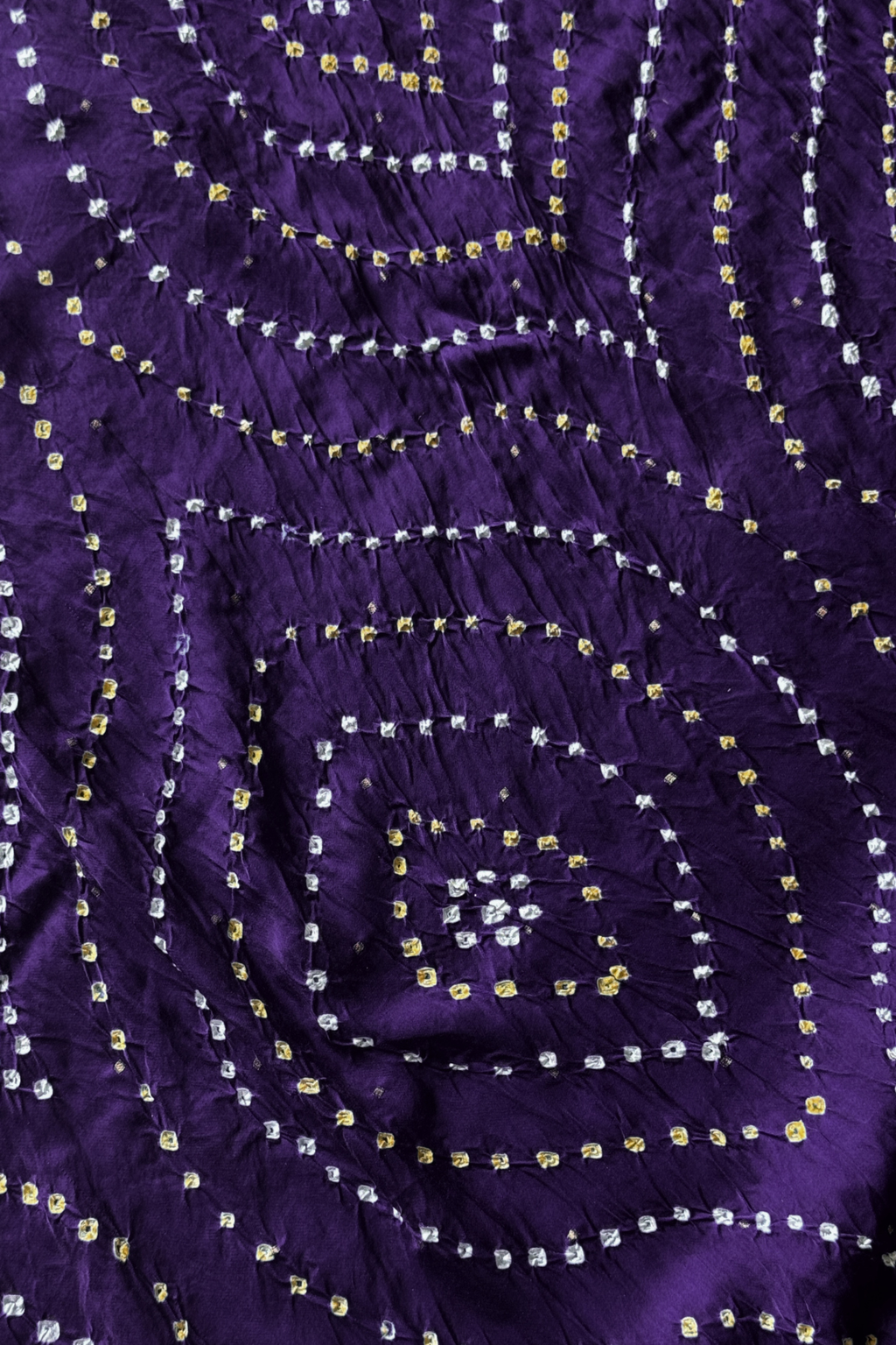 Purple Grey Banarasi Bandhej Elegance