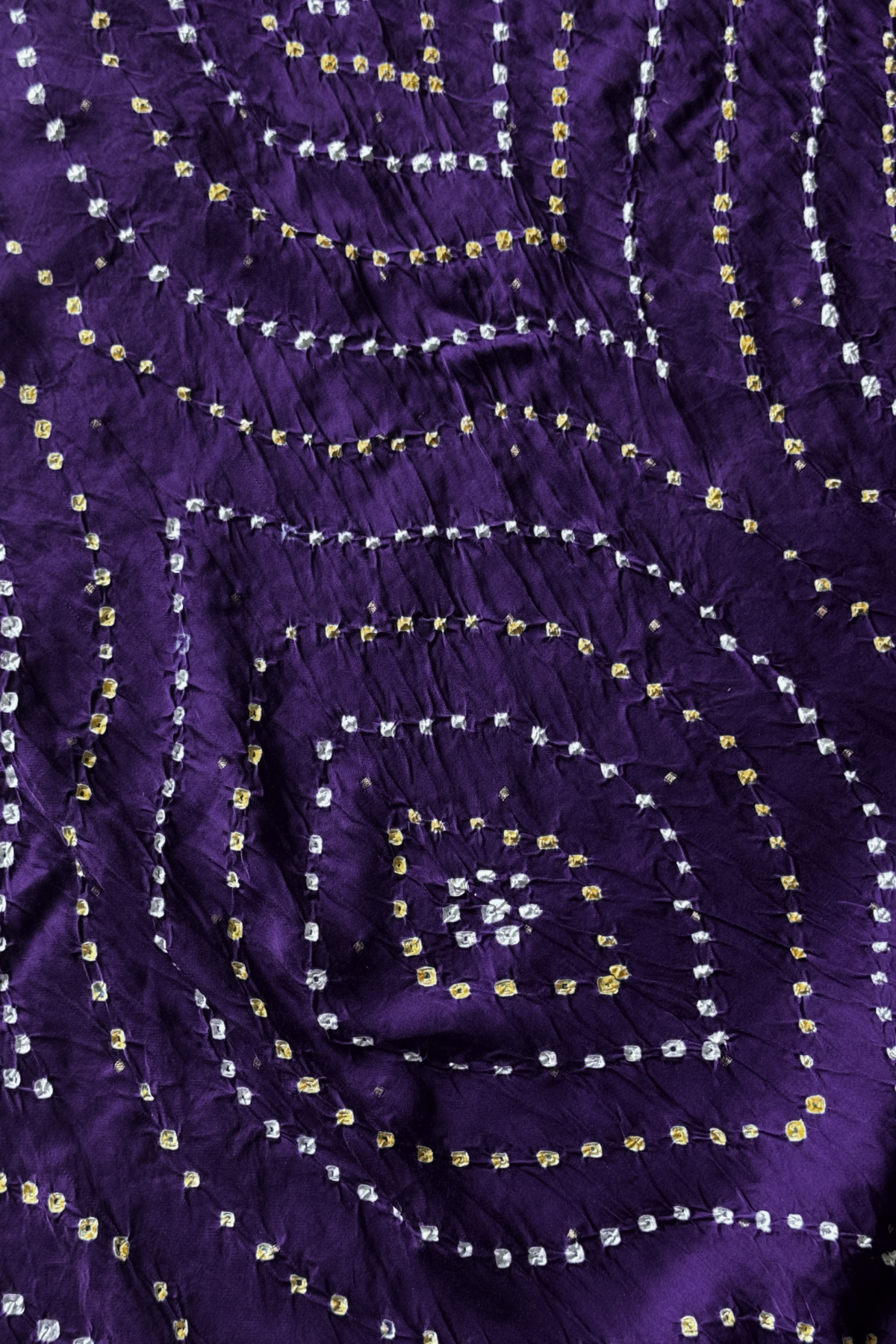 Purple Grey Banarasi Bandhej Elegance