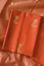 Pure Mul Chanderi With Kadwa Weaving - Orange