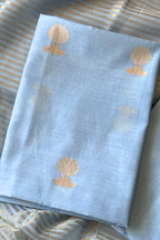 Pure Mul Chanderi With Kadwa Weaving - Powder Blue