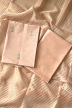 Pure Mul Chanderi With Kadwa Weaving - Light Orange Peach