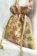 Jaco Pearl Flowers potli Bag - Colorful