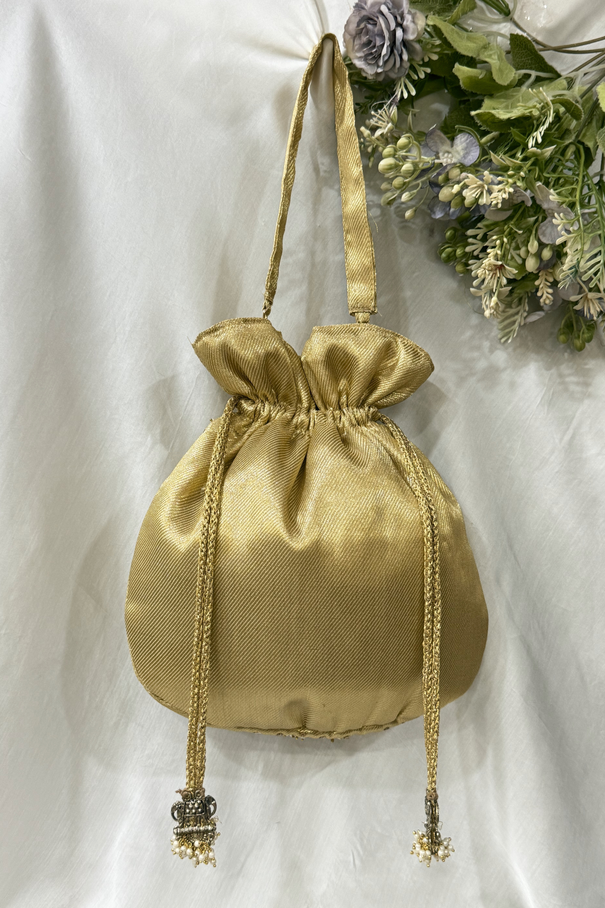 Studs Potli Bag - Golden