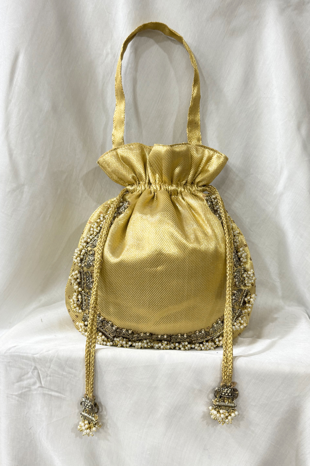 Studs Potli Bag - Golden