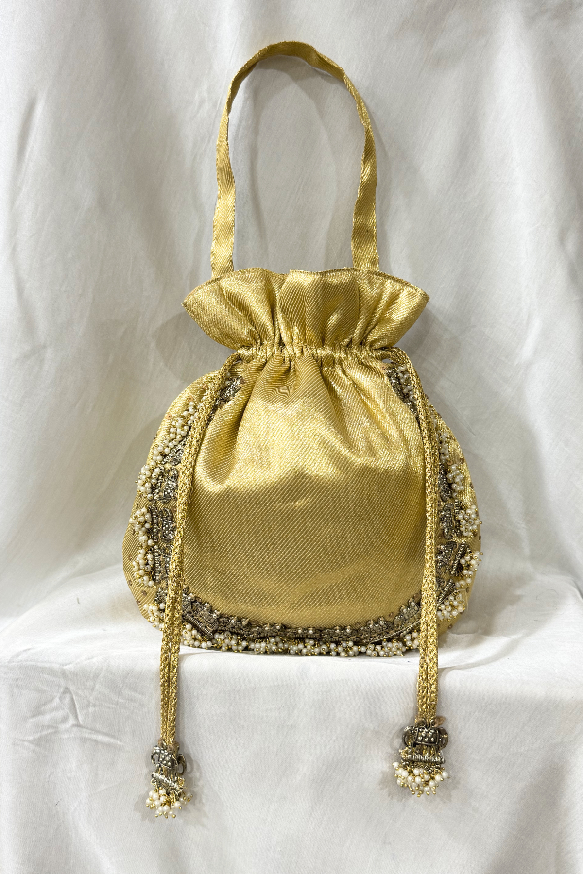 Studs Potli Bag - Golden
