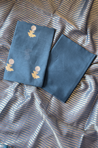 Pure Mul Chanderi With Kadwa Weaving - Slate Blue