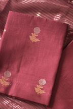 Pure Mul Chanderi With Kadwa Weaving - Red Maroon
