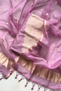 Banarasi Weaving Suit Set - Light Wine Color