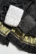 Colorful Bhandhej 3 Piece Unstitched Suit Set - Black