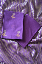 Pure Mul Chanderi With Kadwa Weaving - Purple