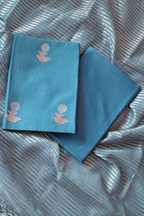 Pure Mul Chanderi With Kadwa Weaving -  Sky blue color