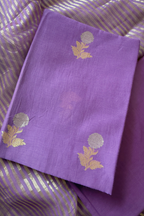 Pure Mul Chanderi With Kadwa Weaving -  Dark Pastel Purple