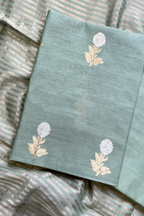 Pure Mul Chanderi With Kadwa Weaving -  Sage Green