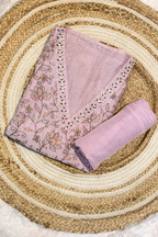 Embroiderd Mul Chanderi 2 pc Suit Suit - Light pink