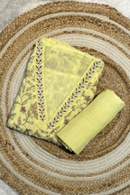 Embroiderd Mul Chanderi 2 pc Suit Suit - Lemon Yellow