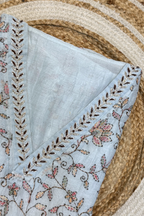 Embroiderd Mul Chanderi 2 pc Suit Suit - Light Blue