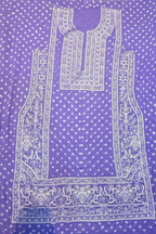 Lucknowi style thread work with bandhej - lavender