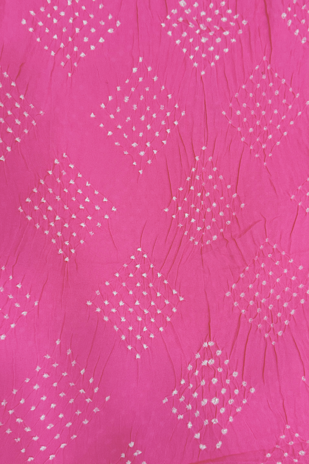Lucknowi style thread work with bandhej - Neon Pink