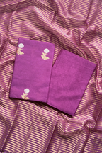 Pure Mul Chanderi With Kadwa Weaving -  Magenta Purple