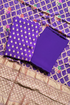 Pure khaddi georgette meenakari bandhej - Purple