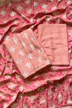 Pure banarasi munga silk - Salmon Orange