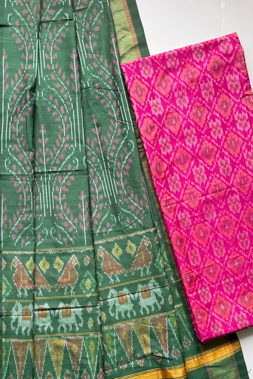 Sicco Ikkat Patola Premium 2-Piece Suit Set – Pink