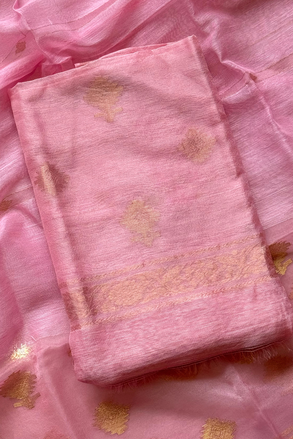 Linen Jamdani 2 Pc Set – Baby Pink