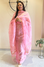Linen Jamdani 2 Pc Set – Baby Pink
