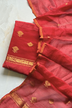 Linen Jamdani 2 Pc Set – Red