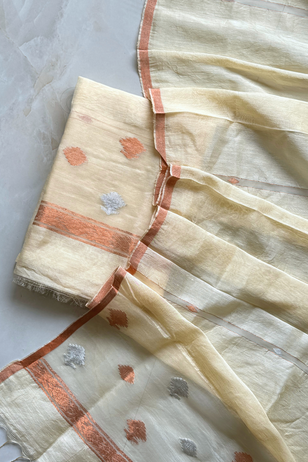 Linen Jamdani 2 Pc Set – Off-white