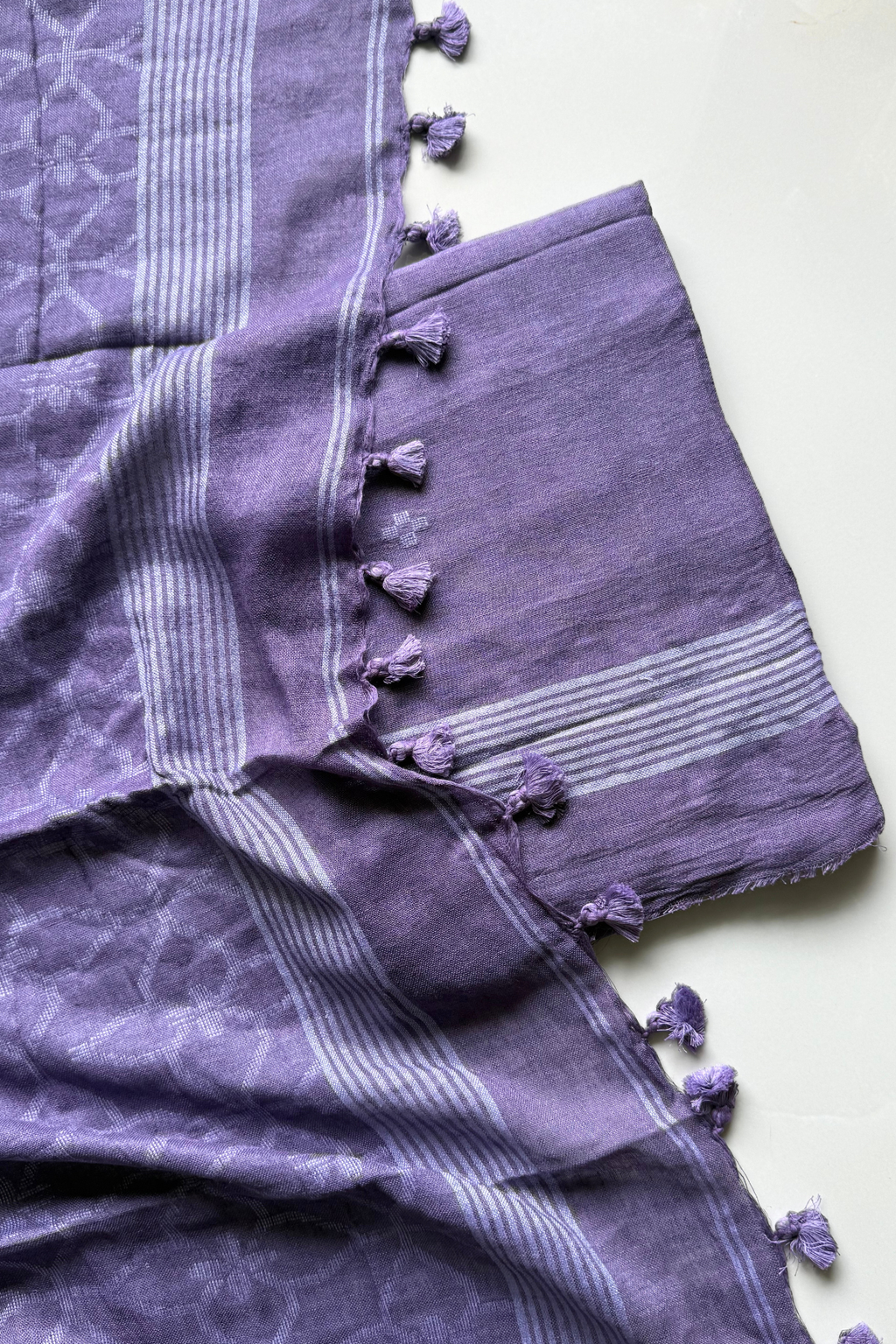 Cotton Jamdani 2 Pc Set – Light purple