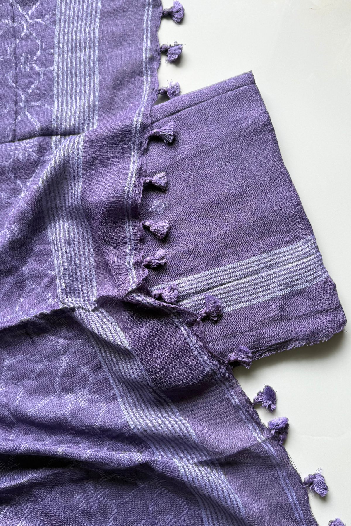 Cotton Jamdani 2 Pc Set – Light purple