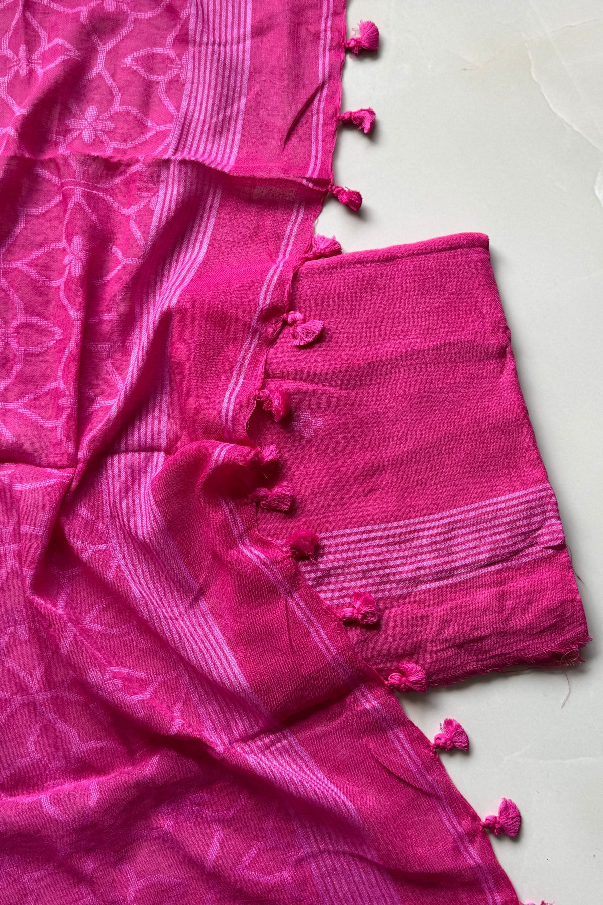 Cotton Jamdani 2 Pc Set – Fuchsia Pink