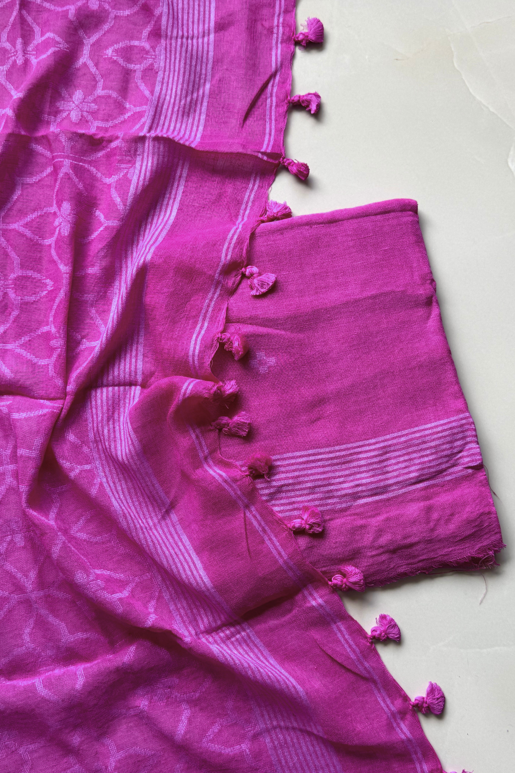 Cotton Jamdani 2 Pc Set – Pink