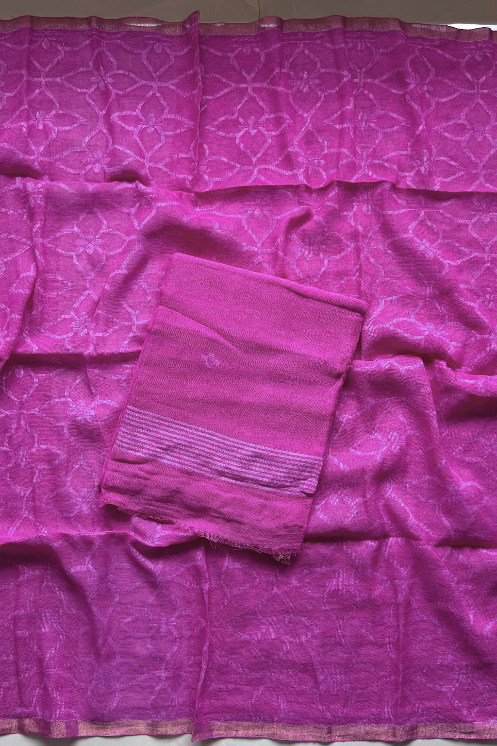 Cotton Jamdani 2 Pc Set – Pink
