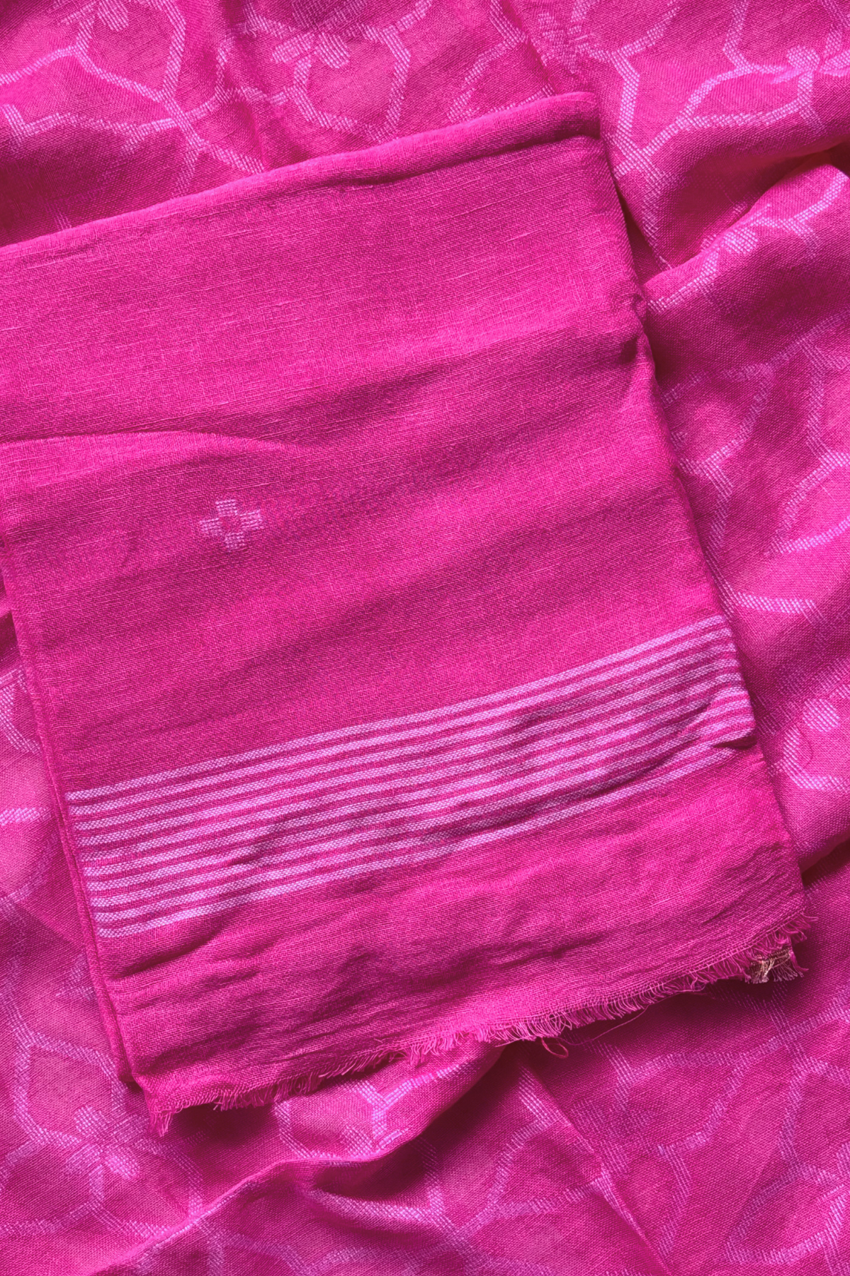 Cotton Jamdani 2 Pc Set – Fuchsia Pink