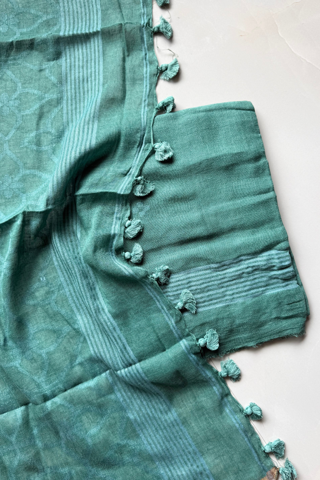 Cotton Jamdani 2 Pc Set – Light Teal