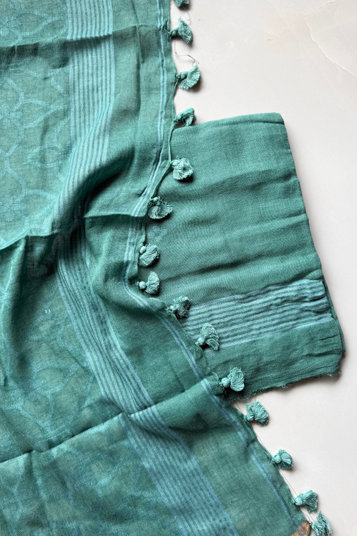 Cotton Jamdani 2 Pc Set – Light Teal