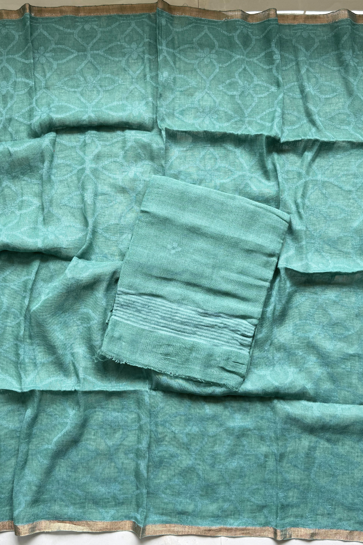 Cotton Jamdani 2 Pc Set – Light Teal