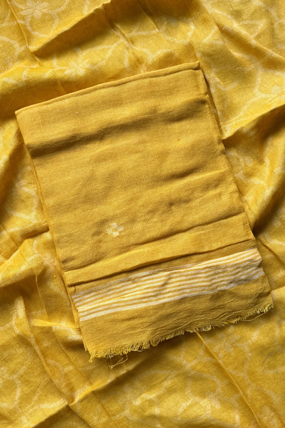 Cotton Jamdani 2 Pc Set – Yellow