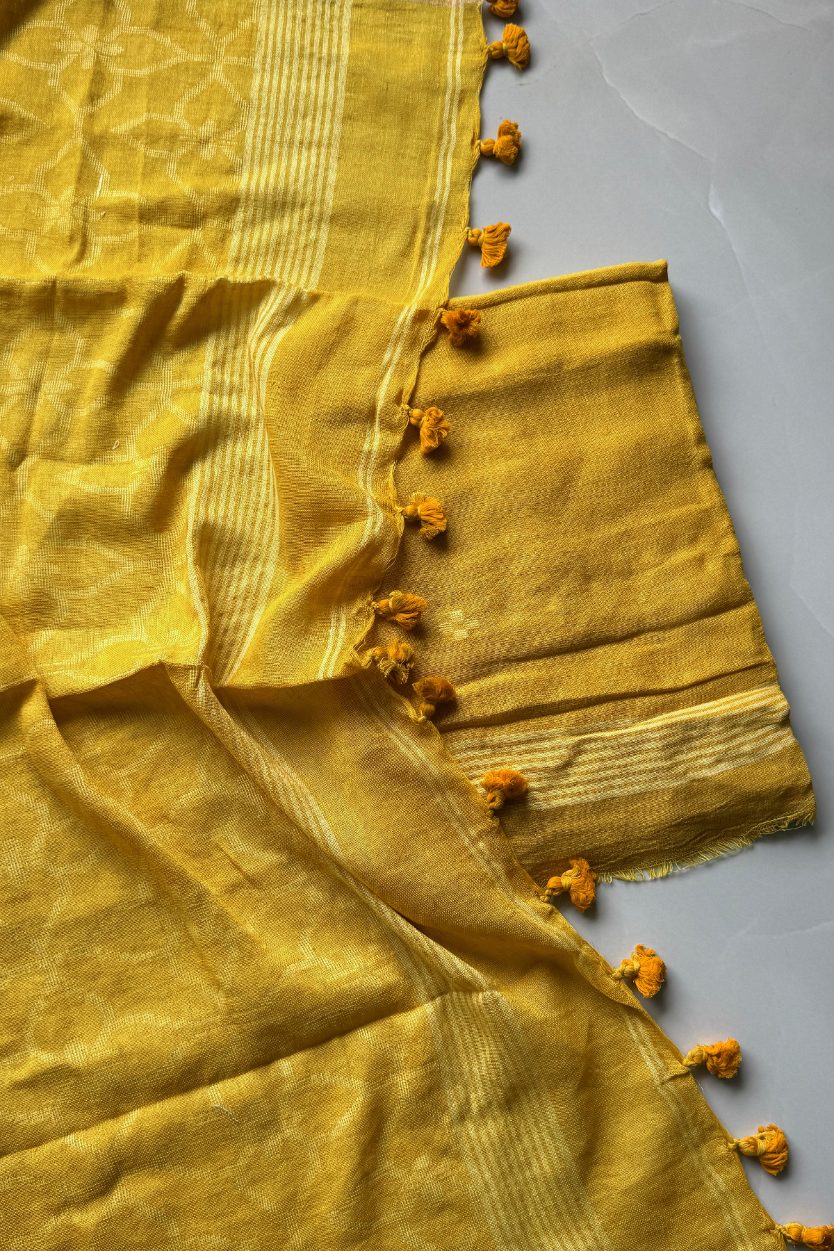 Cotton Jamdani 2 Pc Set – Yellow