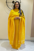 Cotton Jamdani 2 Pc Set – Yellow